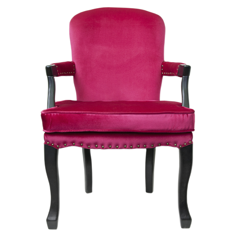 Кресло Aubrey Classical Armchair rose velour Малиновый (Crimson) Черный Кресло Aubrey Classical Armchair rose velour Малиновый (Crimson) Черный в Брянске | Loft Concept