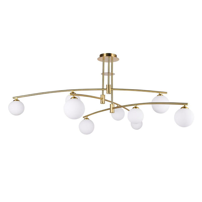 Люстра Glendon Chandelier 9 Balls Бронза Белый Люстра Glendon Chandelier 9 Balls Бронза Белый в Брянске | Loft Concept