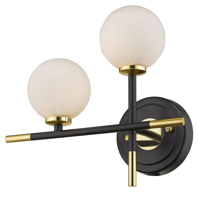 Бра Galant Sconce gold left Золотой Черный Белое матовое стекло Бра Galant Sconce gold left Золотой Черный Белое матовое стекло в Брянске | Loft Concept