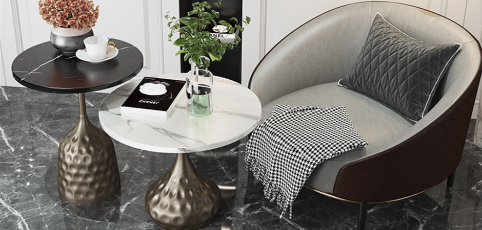 Приставной стол Cluster Surface Bronze Black Stone Side Table Приставной стол Cluster Surface Bronze Black Stone Side Table - Loft-Concept в Брянске