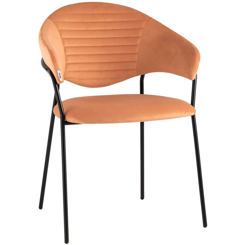 Стул Alexis Chair Оранжевый Велюр Оранжевый Черный Стул Alexis Chair Оранжевый Велюр Оранжевый Черный в Брянске | Loft Concept