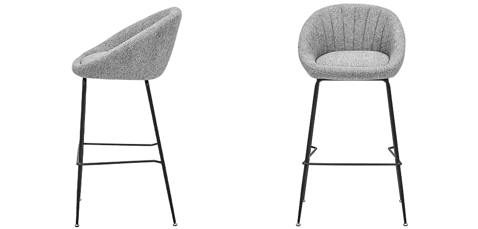 Барный стул Alberto Bar Stool Gray - фото №1