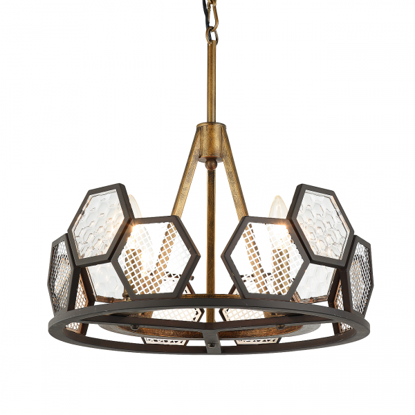 Люстра MetalComb Pendant 4 Черный Люстра MetalComb Pendant 4 Черный в Брянске | Loft Concept