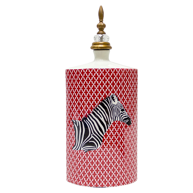 Ваза Arabesque Vase Zebra Красный Черный Белый Золотой Ваза Arabesque Vase Zebra Красный Черный Белый Золотой в Брянске | Loft Concept