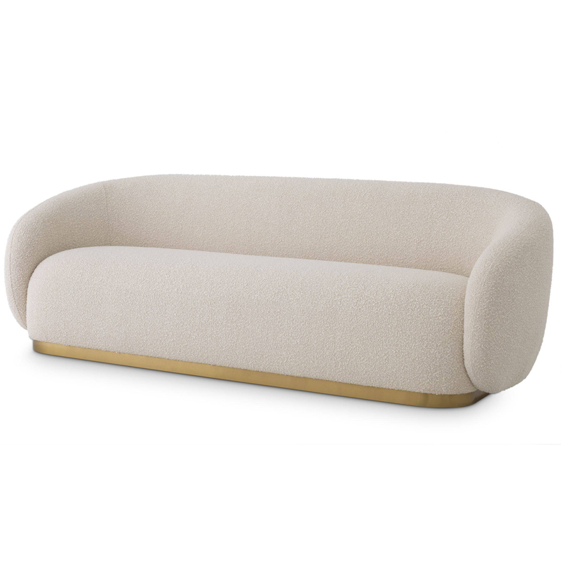 Диван Eichholtz Sofa Brice Boucle cream Кремовый Латунь Диван Eichholtz Sofa Brice Boucle cream Кремовый Латунь в Брянске | Loft Concept