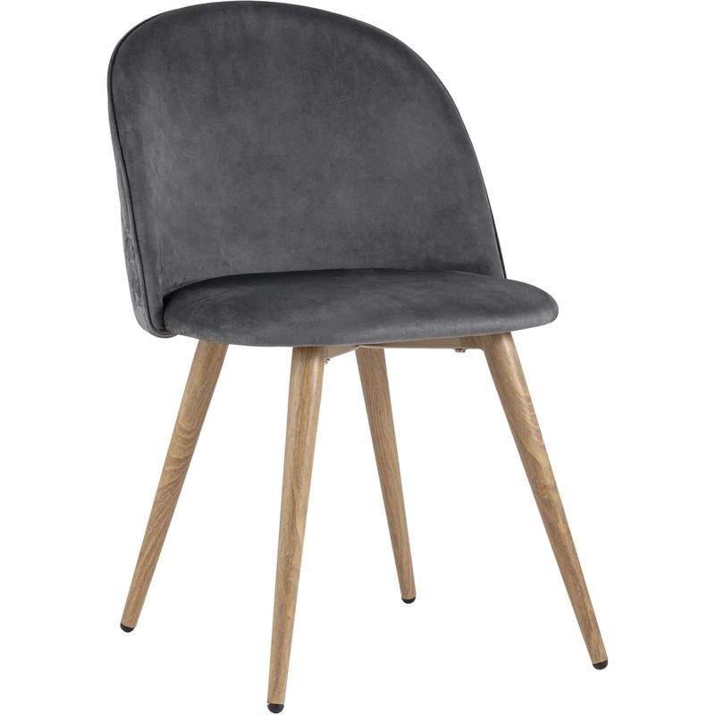 Стул Miruna Chair Спинка Ромбы Серый Велюр Серый Древесина Стул Miruna Chair Спинка Ромбы Серый Велюр Серый Древесина в Брянске | Loft Concept