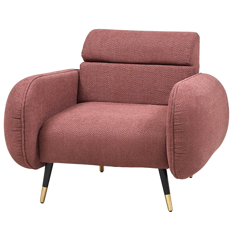 Кресло Hebert Armchair Красный Черный Латунь Кресло Hebert Armchair Красный Черный Латунь в Брянске | Loft Concept