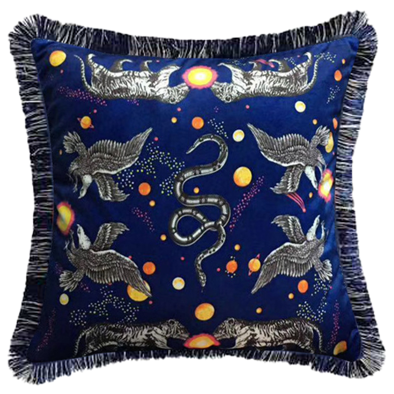 Декоративная подушка Cтиль Gucci Night Синий Декоративная подушка Cтиль Gucci Night Синий в Брянске | Loft Concept