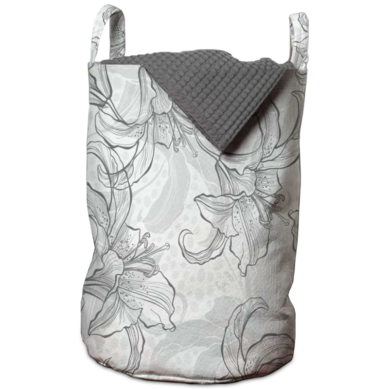 Корзина Black and White Flowers Basket Черно-белый Корзина Black and White Flowers Basket Черно-белый в Брянске | Loft Concept