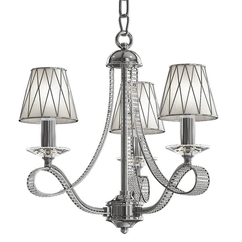 Люстра Franseza Chandelier chrome 52 Хром Белый Люстра Franseza Chandelier chrome 52 Хром Белый в Брянске | Loft Concept