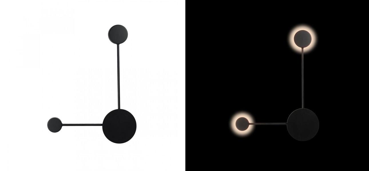 Бра Лофт Vibia Pin Wall Light 2 плафона Черный цвет - фото