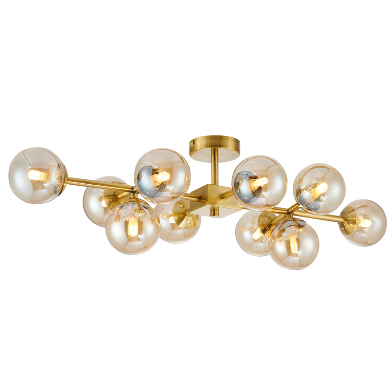 Люстра Berries Chandelier amber 10 Янтарь (Amber) Латунь Люстра Berries Chandelier amber 10 Янтарь (Amber) Латунь в Брянске | Loft Concept