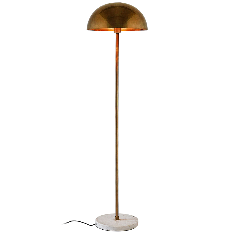 Торшер Riverside Floor Lamp Brass Латунь Белый Мрамор Bianco Торшер Riverside Floor Lamp Brass Латунь Белый Мрамор Bianco в Брянске | Loft Concept