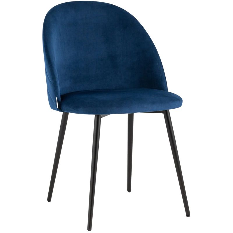 Стул Синий Велюр Miruna Leaf Chair Синий Черный Стул Синий Велюр Miruna Leaf Chair Синий Черный в Брянске | Loft Concept