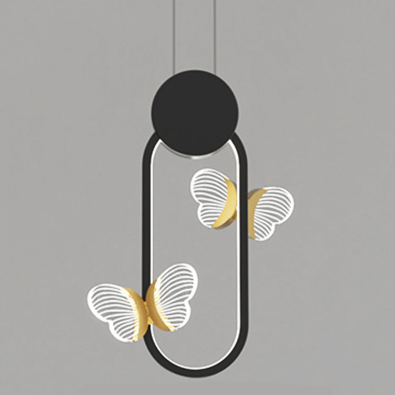 Светильник Butterfly Black Oval Прозрачный Черный Золотой Светильник Butterfly Black Oval Прозрачный Черный Золотой в Брянске | Loft Concept