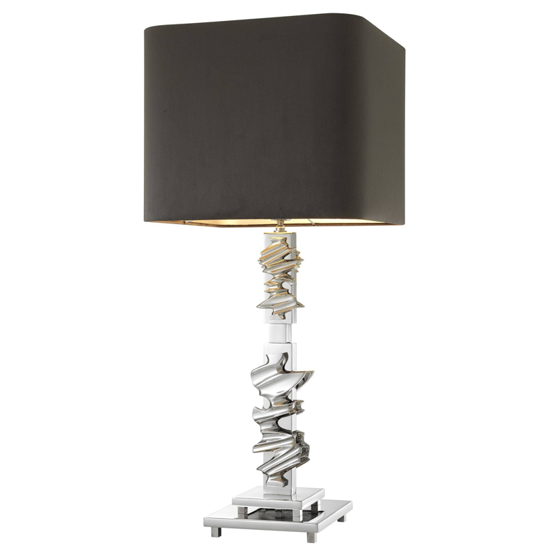 Настольная лампа Eichholtz Table Lamp Abruzzo Nickel Никель Серый Настольная лампа Eichholtz Table Lamp Abruzzo Nickel Никель Серый в Брянске | Loft Concept