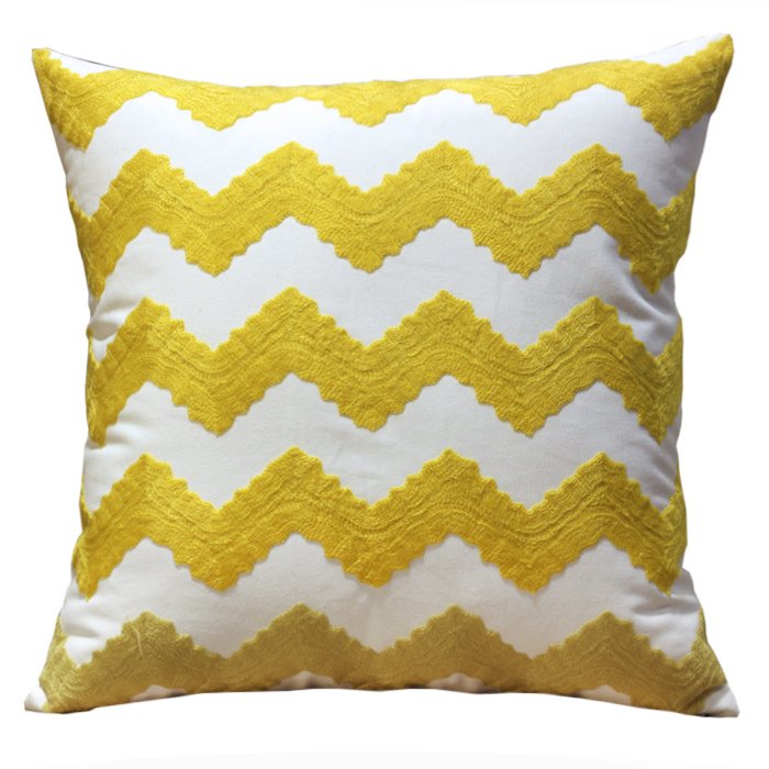Декоративная подушка Yellow Chevron Декоративная подушка Yellow Chevron в Брянске | Loft Concept