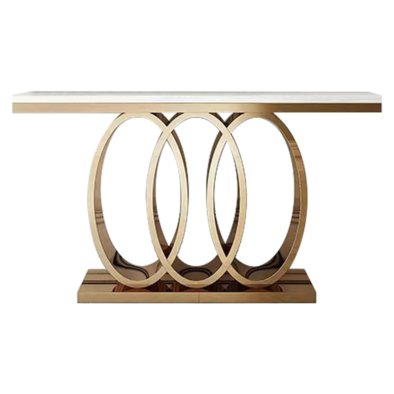Консоль OSLO CONSOLE Белый Мрамор Bianco Глянцевое золото Консоль OSLO CONSOLE Белый Мрамор Bianco Глянцевое золото в Брянске | Loft Concept