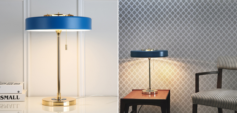 Настольная Bert Frank Revolve Table Lamp Blue Настольная Bert Frank Revolve Table Lamp Blue - Loft-Concept в Брянске