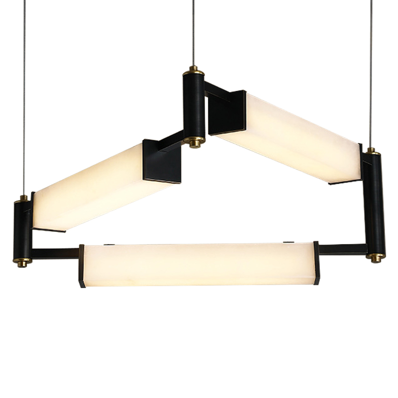 Люстра Gaelle Modern Marble Chandelier Белый Мрамор Bianco Черный Латунь в Брянске | Loft Concept 