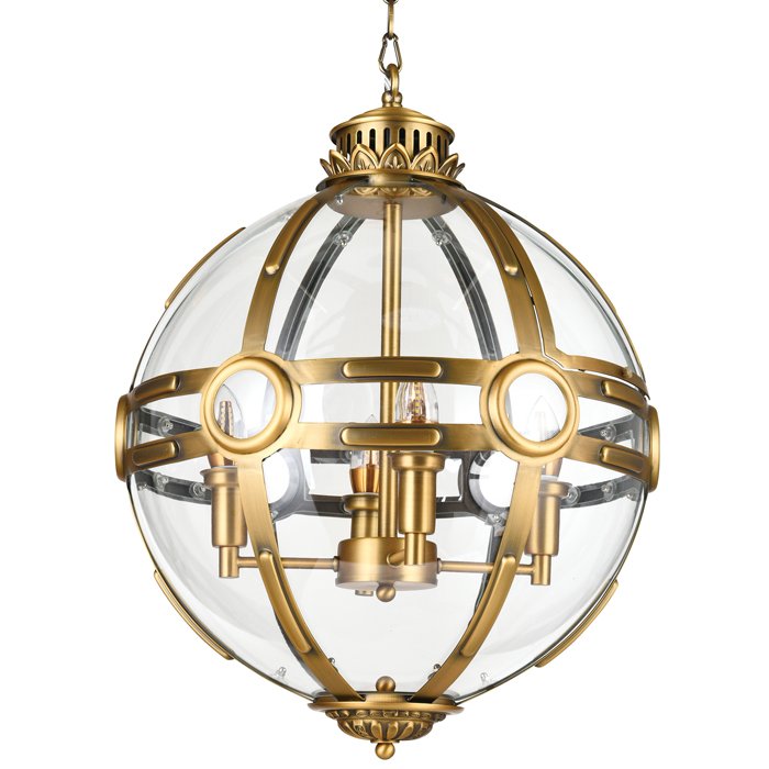 Люстра Eichholtz Lantern Hagerty Brass Прозрачное Стекло Латунь Люстра Eichholtz Lantern Hagerty Brass Прозрачное Стекло Латунь в Брянске | Loft Concept