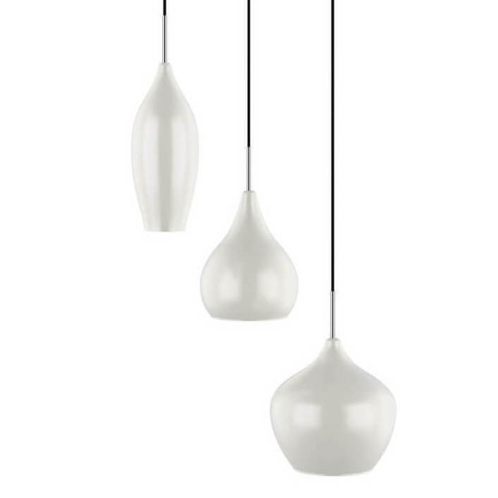 Люстра Candiano Milk Triple Белый Хром в Брянске | Loft Concept 