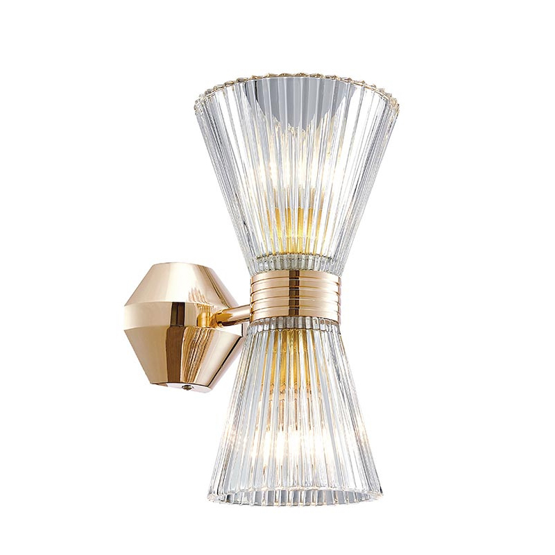 Бра Glass Horn Light gold Прозрачное Стекло Глянцевое золото Бра Glass Horn Light gold Прозрачное Стекло Глянцевое золото в Брянске | Loft Concept