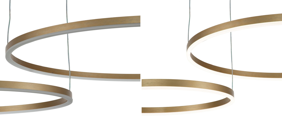Подвесной светильник Neo Circles Double Gold Подвесной светильник Neo Circles Double Gold - Loft-Concept в Брянске