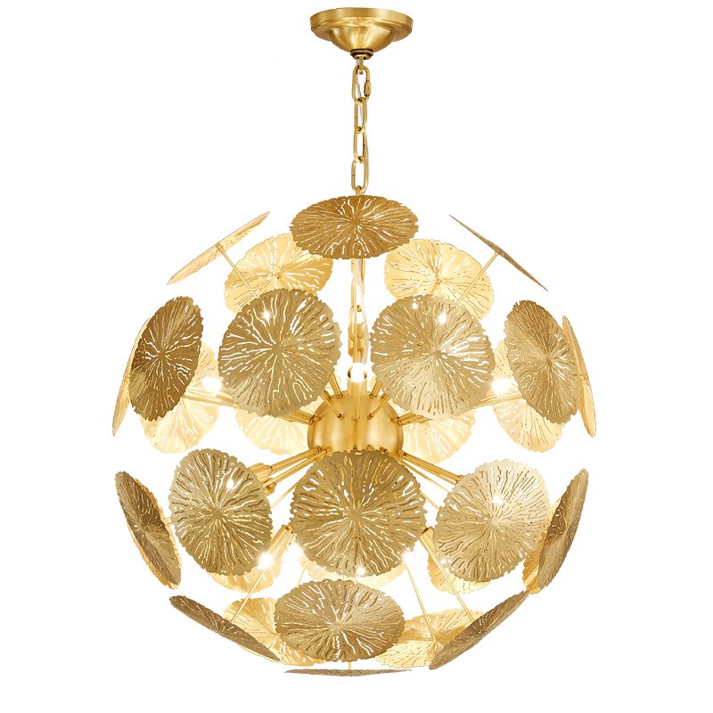 Люстра GLOBAL VIEWS LILY PAD Chandelier Латунь Люстра GLOBAL VIEWS LILY PAD Chandelier Латунь в Брянске | Loft Concept
