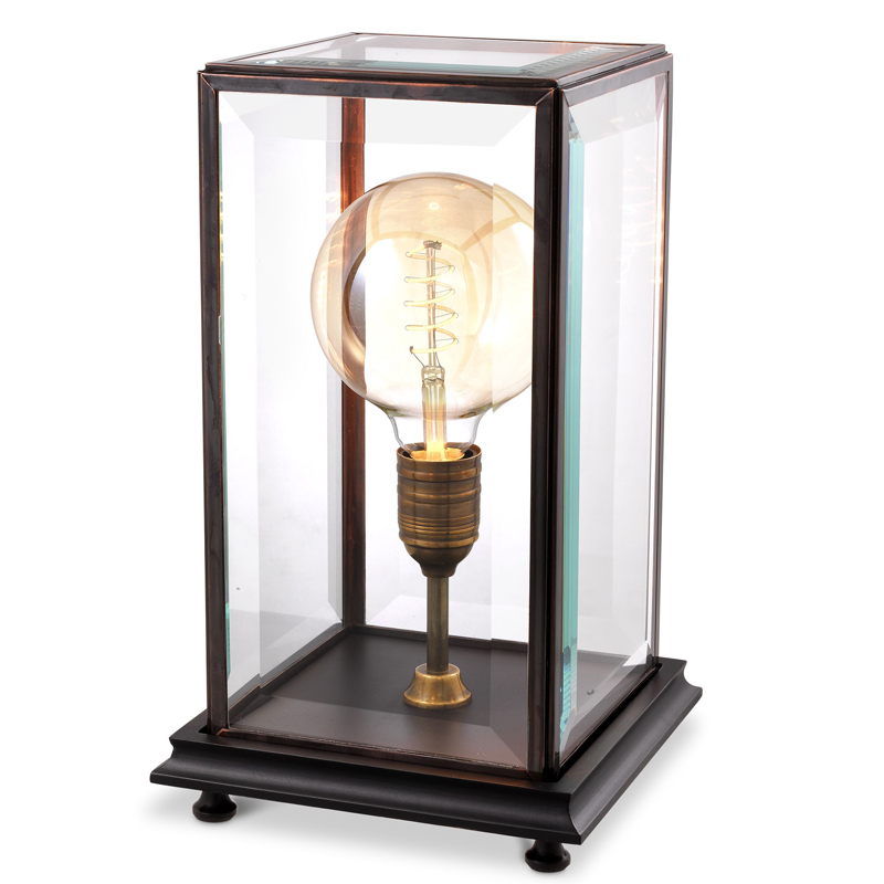Настольная лампа Eichholtz Table Lamp Easton Черный Бронза Прозрачный Настольная лампа Eichholtz Table Lamp Easton Черный Бронза Прозрачный в Брянске | Loft Concept