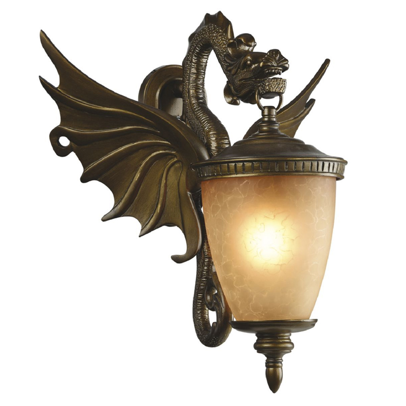 Золотисто-коричневый уличный светильник с фигурой дракона ANIMAL LANTERN Коричневый Прозрачный Желтый Золотисто-коричневый уличный светильник с фигурой дракона ANIMAL LANTERN Коричневый Прозрачный Желтый в Брянске | Loft Concept