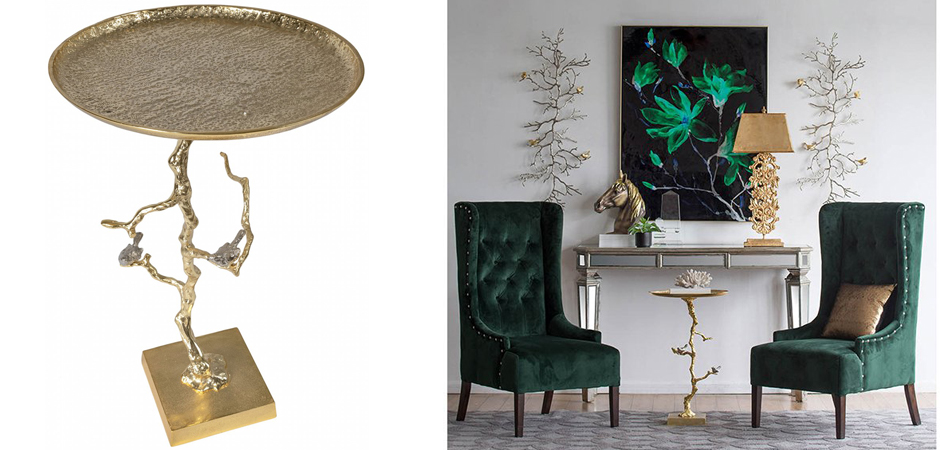 Приставной столик Tree Branch & Bird Gold Приставной столик Tree Branch & Bird Gold - Loft-Concept в Брянске