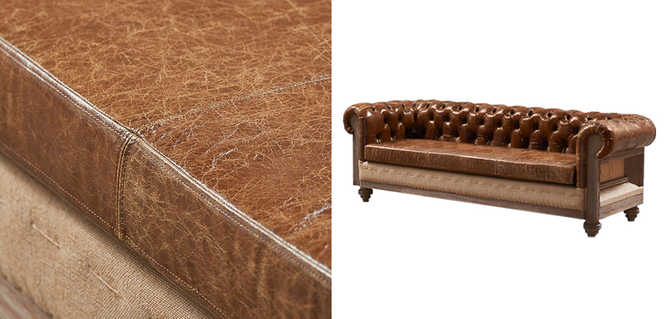 Диван Deconstructed Chesterfield Sofa triple Brown leather Диван Deconstructed Chesterfield Sofa triple Brown leather - Loft-Concept в Брянске