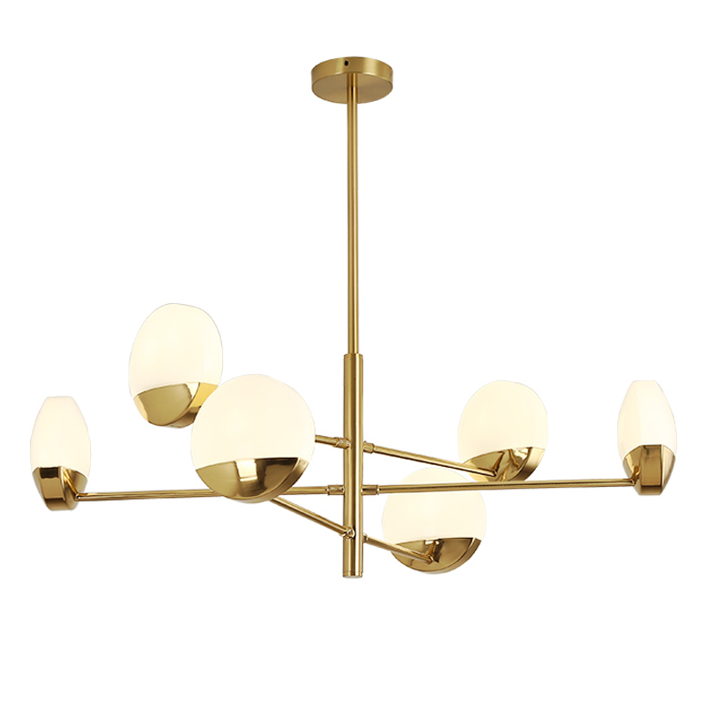 Люстра Perla Chandelier Глянцевое золото Белый Люстра Perla Chandelier Глянцевое золото Белый в Брянске | Loft Concept