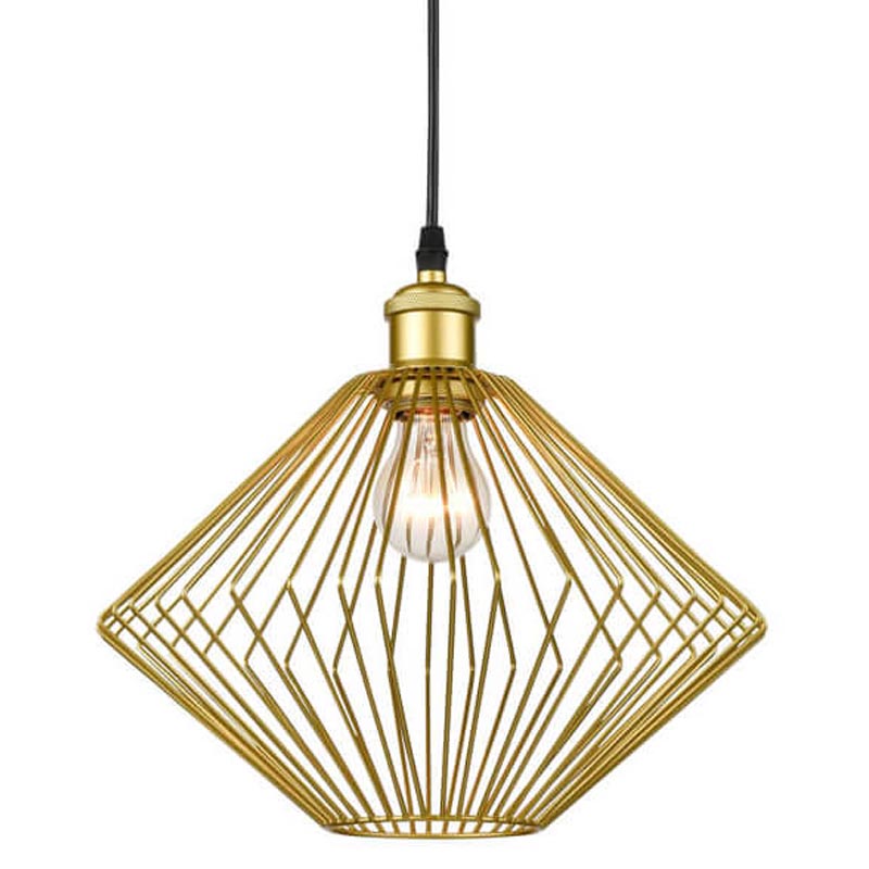 Подвесной светильник Loft Wire Cage gold Золотой Черный Подвесной светильник Loft Wire Cage gold Золотой Черный в Брянске | Loft Concept