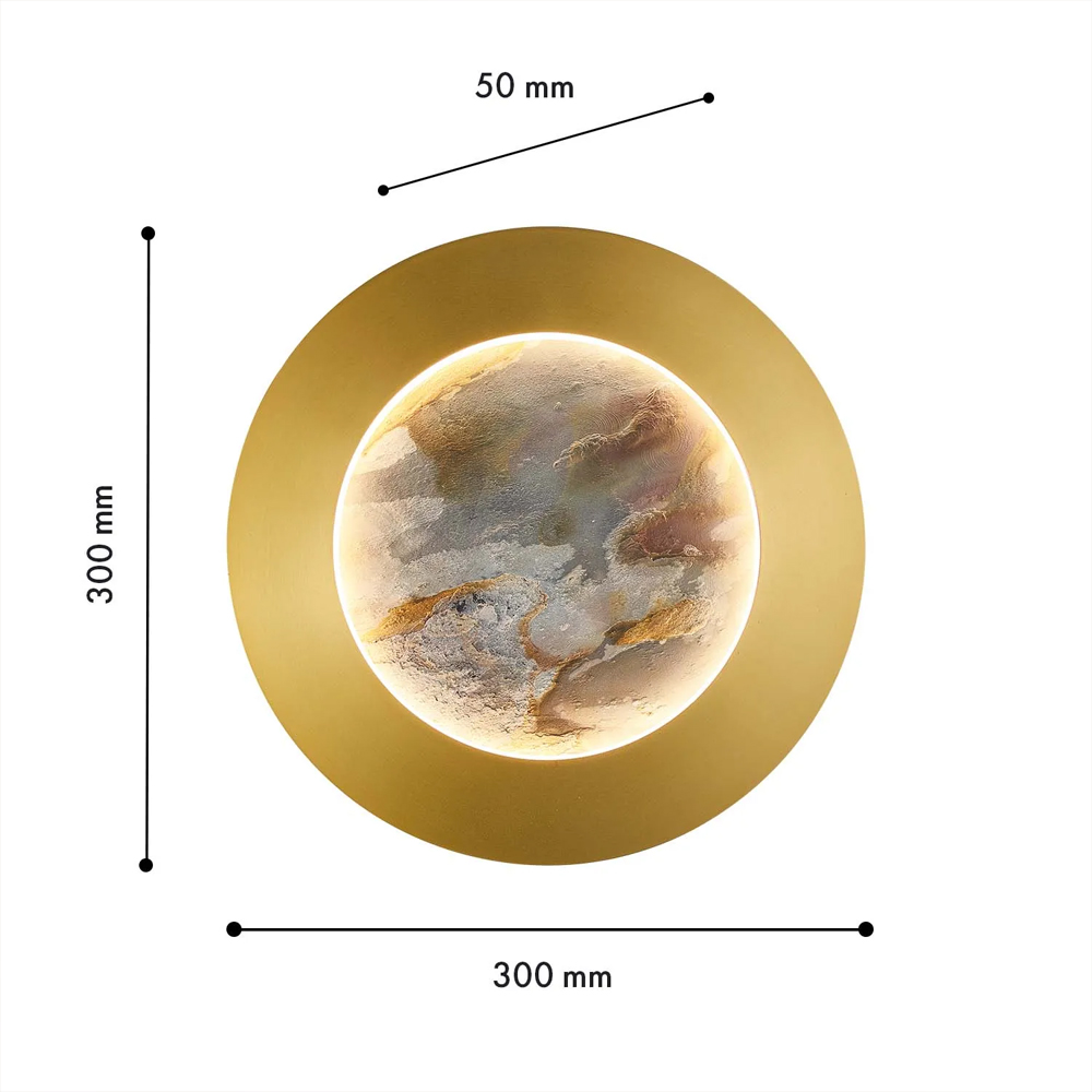 Бра в форме диска цвета латунь Brass Borders в Брянске