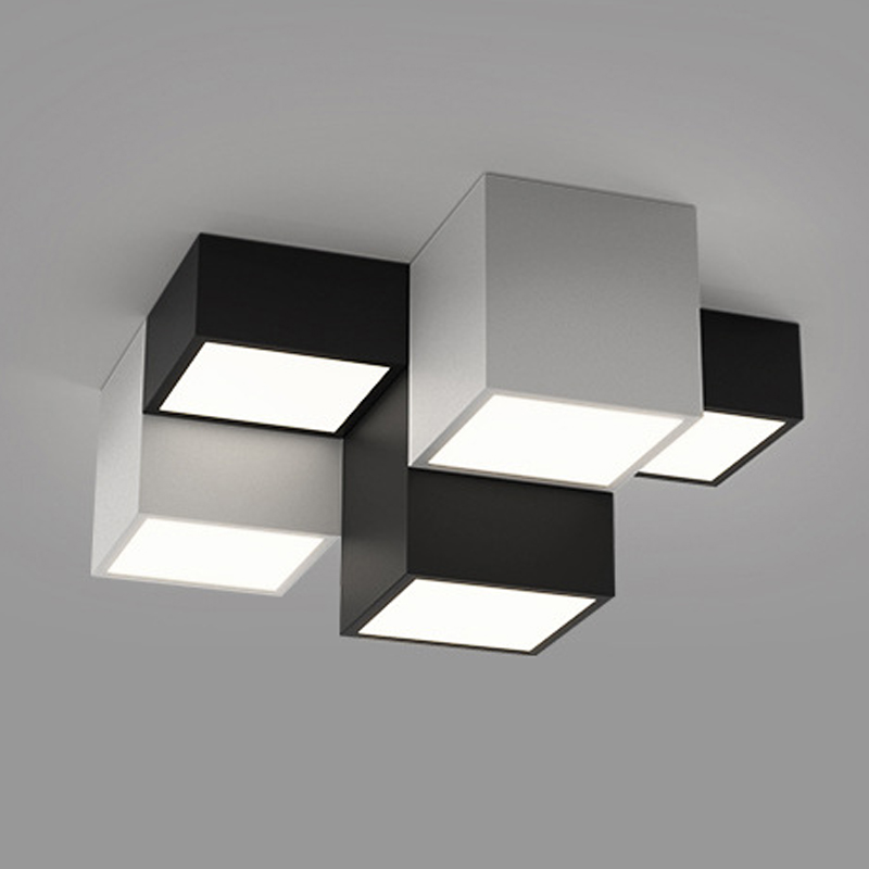 Комбинация из 5-ти геометрических потолочных светильников Five Geometric Lamps Черный Белый Комбинация из 5-ти геометрических потолочных светильников Five Geometric Lamps Черный Белый в Брянске | Loft Concept