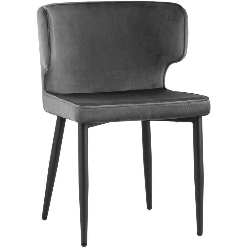 Стул Mateo Chair Серый Велюр Серый Черный Стул Mateo Chair Серый Велюр Серый Черный в Брянске | Loft Concept