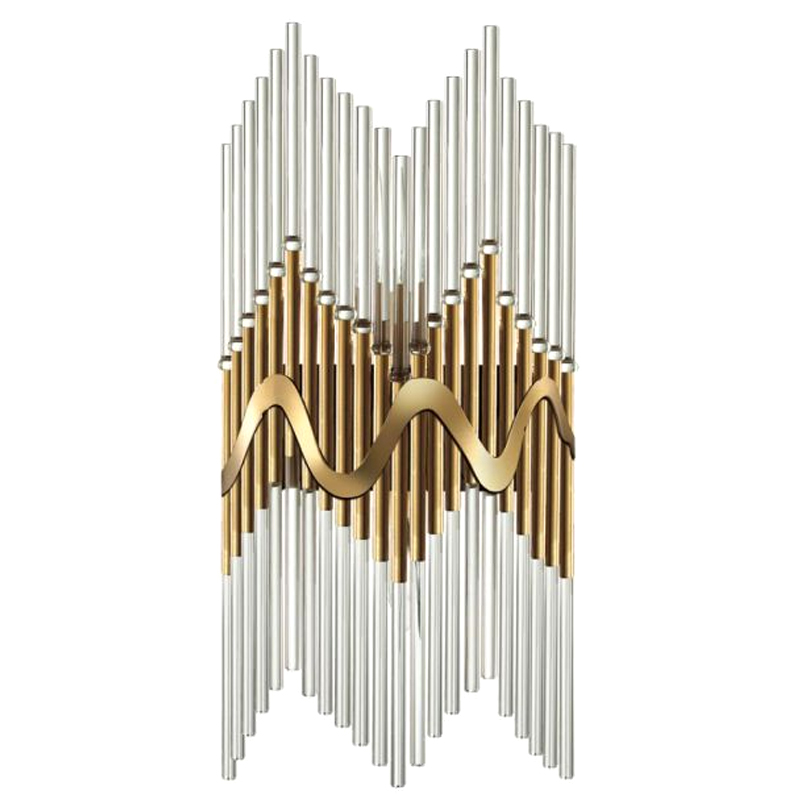 Бра Bronze Pipes стеклянное Бронза Прозрачный Бра Bronze Pipes стеклянное Бронза Прозрачный в Брянске | Loft Concept