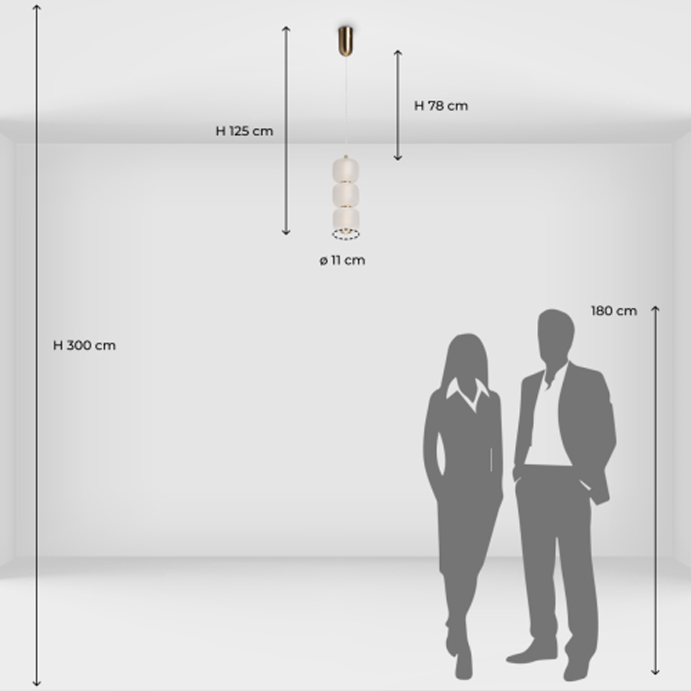 Подвесной светильник с 3-мя округлыми матовыми плафонами из белого стекла Golden Swirl в Брянске