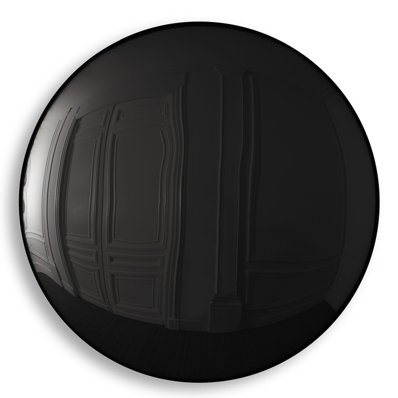 Настенный декор Eichholtz Mirror Pacifica Black Глянцевый черный Черный в Брянске | Loft Concept 