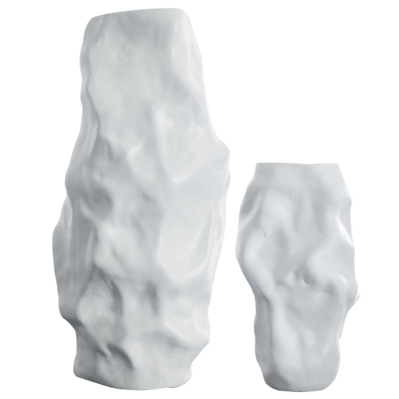 Ваза Crumpled White Vase Белый Ваза Crumpled White Vase Белый в Брянске | Loft Concept