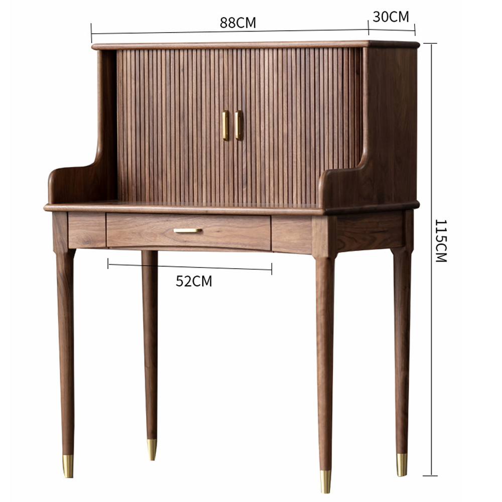 Туалетный стол деревянный с ящиком и зеркалом Moon Walnut Furniture Туалетный стол деревянный с ящиком и зеркалом Moon Walnut Furniture в Брянске