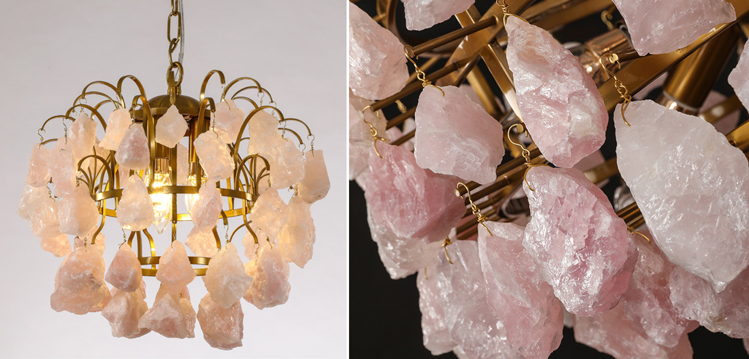 Hardis Pink stone Chandelier 30 - фото