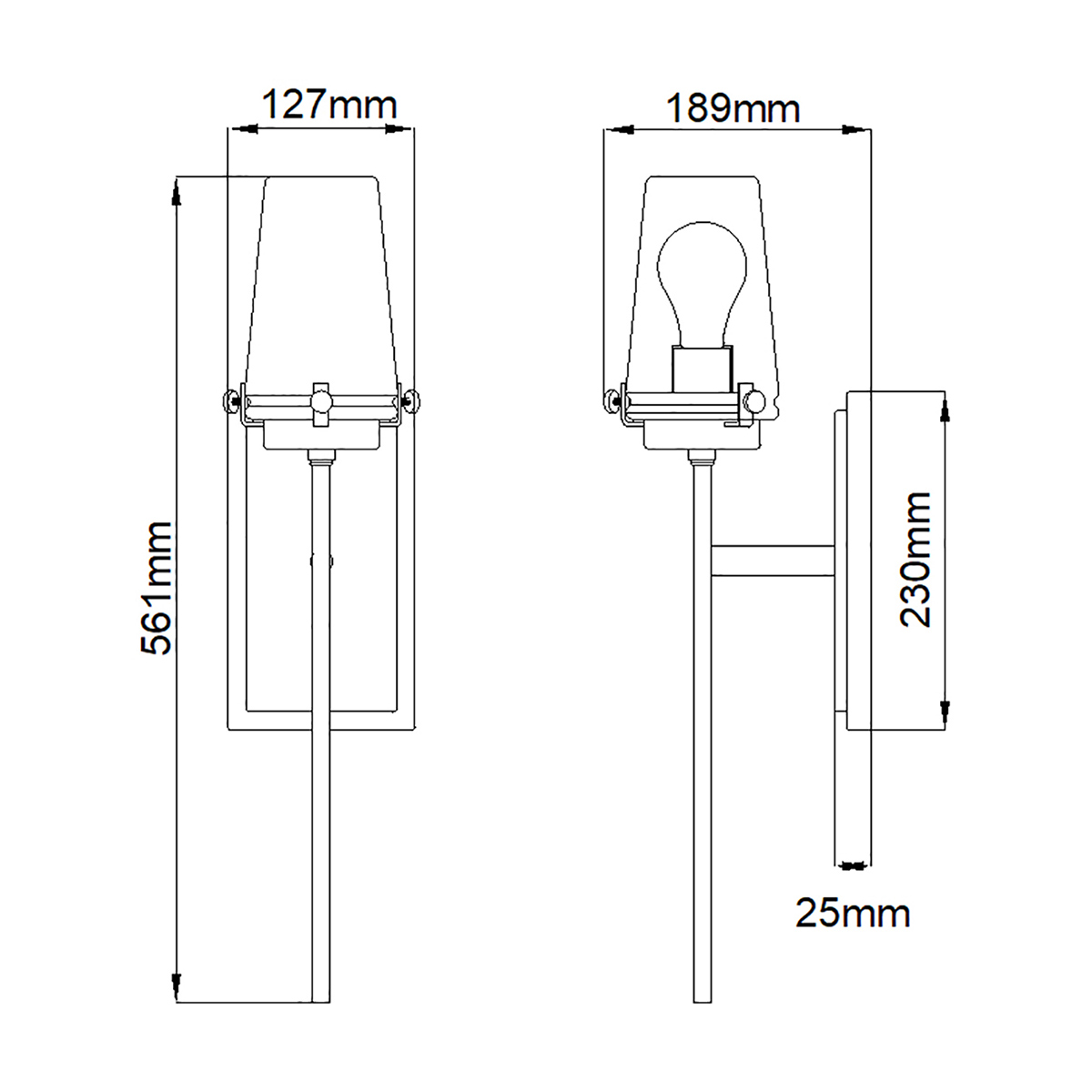 Бра с прозрачным стеклянным плафоном Kichler в Брянске
