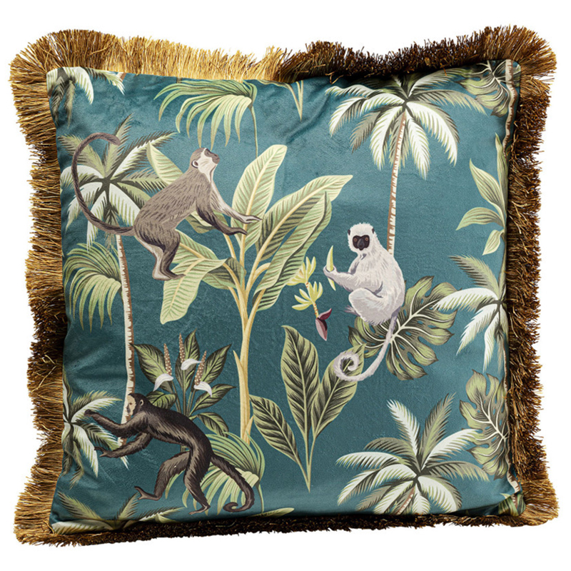 Подушка Jungle Monkeys Мульти Подушка Jungle Monkeys Мульти в Брянске | Loft Concept