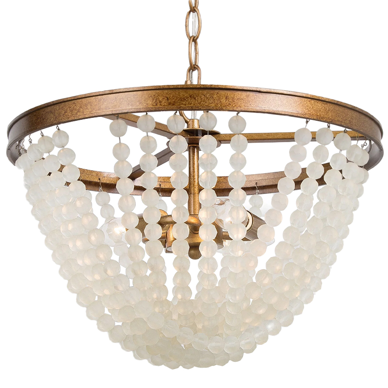 Круглая люстра с подвесками в виде круглых прозрачных бусин Transparent Beads Chandelier Бронза Прозрачный Круглая люстра с подвесками в виде круглых прозрачных бусин Transparent Beads Chandelier Бронза Прозрачный в Брянске | Loft Concept