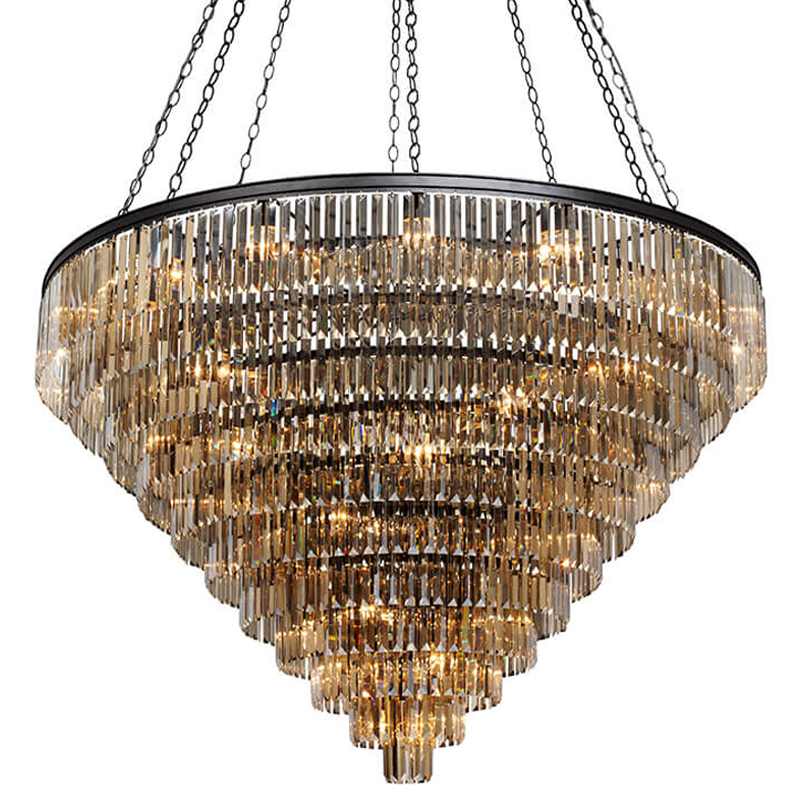 Большая Многоярусная люстра ODEON Amber GLASS 11-TIER диаметр 160 см Черный матовый Прозрачное Стекло Большая Многоярусная люстра ODEON Amber GLASS 11-TIER диаметр 160 см Черный матовый Прозрачное Стекло в Брянске | Loft Concept