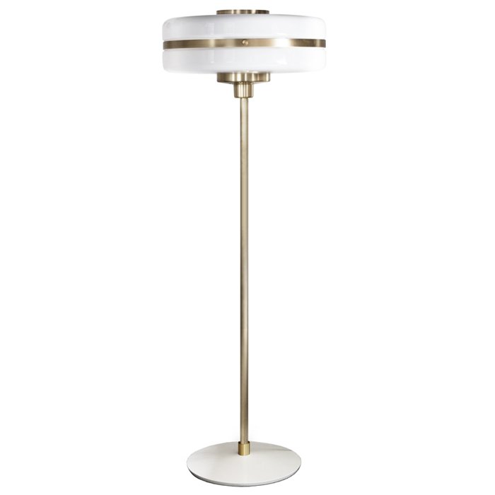 Торшер BERT FRANK Masina floor lamp Латунь Белый в Брянске | Loft Concept 