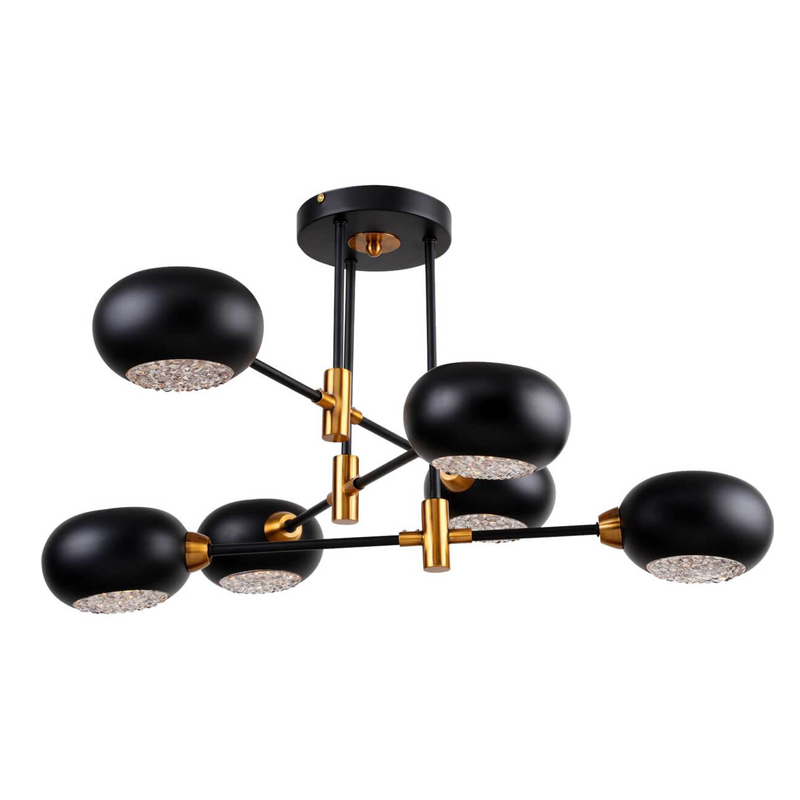 Потолочный светильник Lamp Solar System 6 Черный матовый Золотой Потолочный светильник Lamp Solar System 6 Черный матовый Золотой в Брянске | Loft Concept
